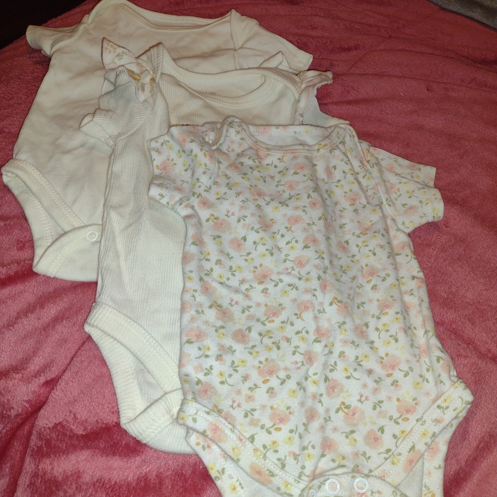 Le Top Bebe Floral and Cream Kids Onesie Set
